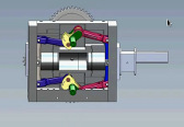 Compact Quad Opposed Piston Engine, Split Crankshaft